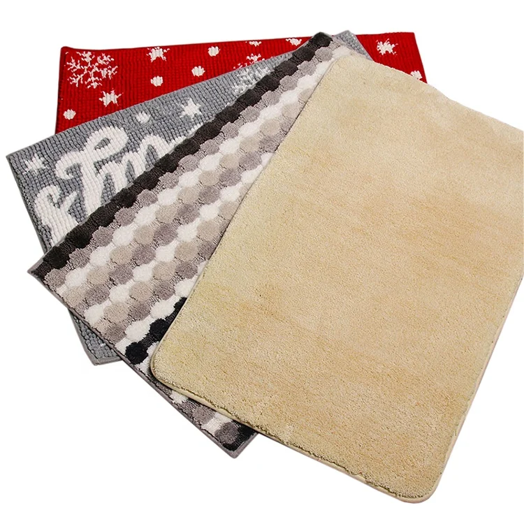 Cheap Price Luxury Soft Anti-slip Floor Mat Door Rug Chenille Microfiber Sublimation Bath Mats