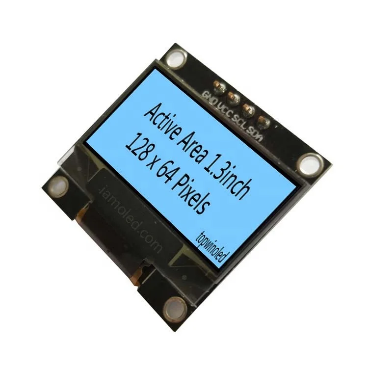 1.3' 1.3inch 1.3 inch 128x64 pixels blue colour oled display module 4pin IIC interface TW28640130A sh1106 with pcb board
