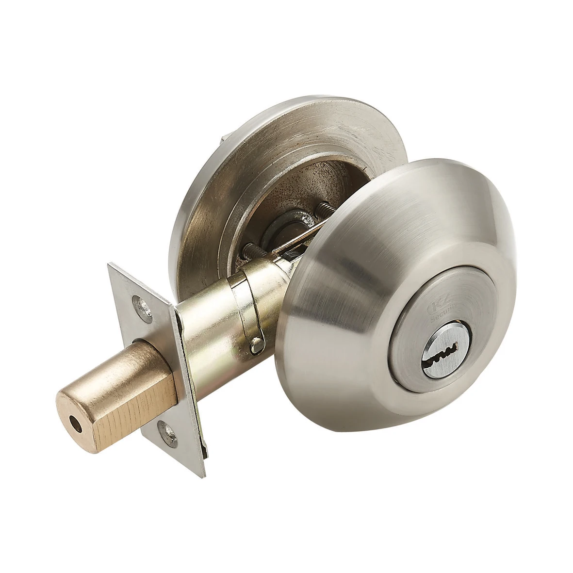 Credit-Hounoured Standard Single Cylinder Double Cylinder Deadbolt  in Satin Stainless Steel