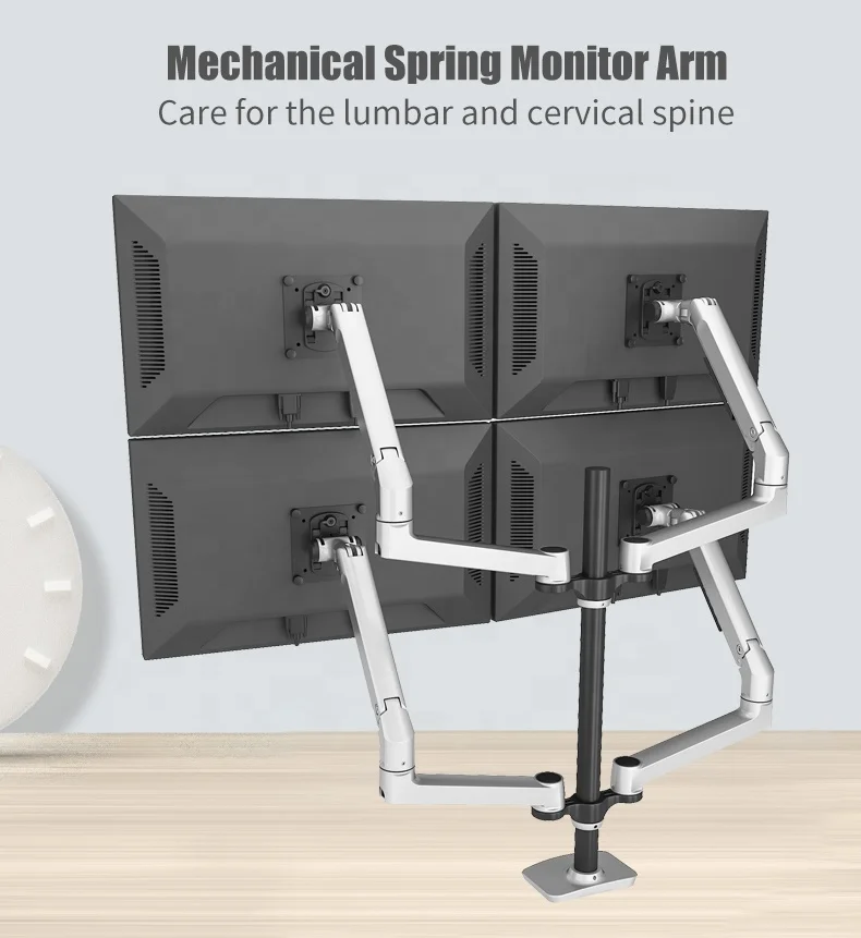 Четырехъядерная светодиодная подставка для ЖК-монитора, 4 настольных кронштейна для 17-32 дюймовых мониторов, компьютерные аксессуары