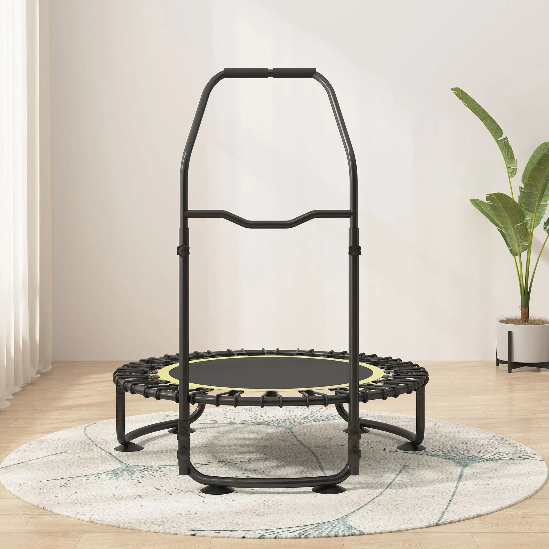 Foldable Fitness Trampoline Rebounder Adults Trampoline Fitness Dedicated Elastic Rope Home Gym Exercise Sports Tool