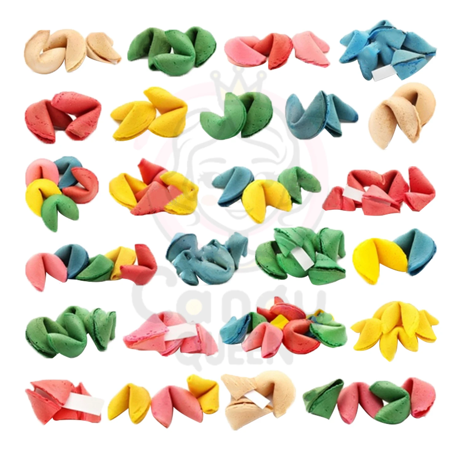 Wholesale Exotic snacks text note benediction greetings snacks colorful Crispy Fortune Cookie individual package