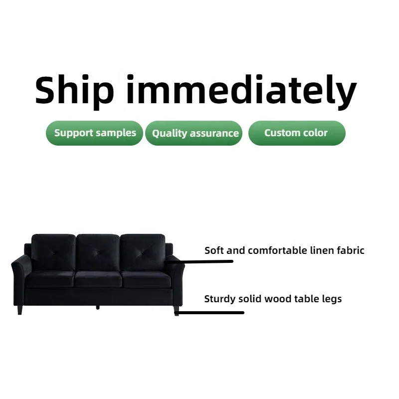 Factory selling modern 3-seat sofa furniture living room modern sofa set fabric high-end furniture sofa.