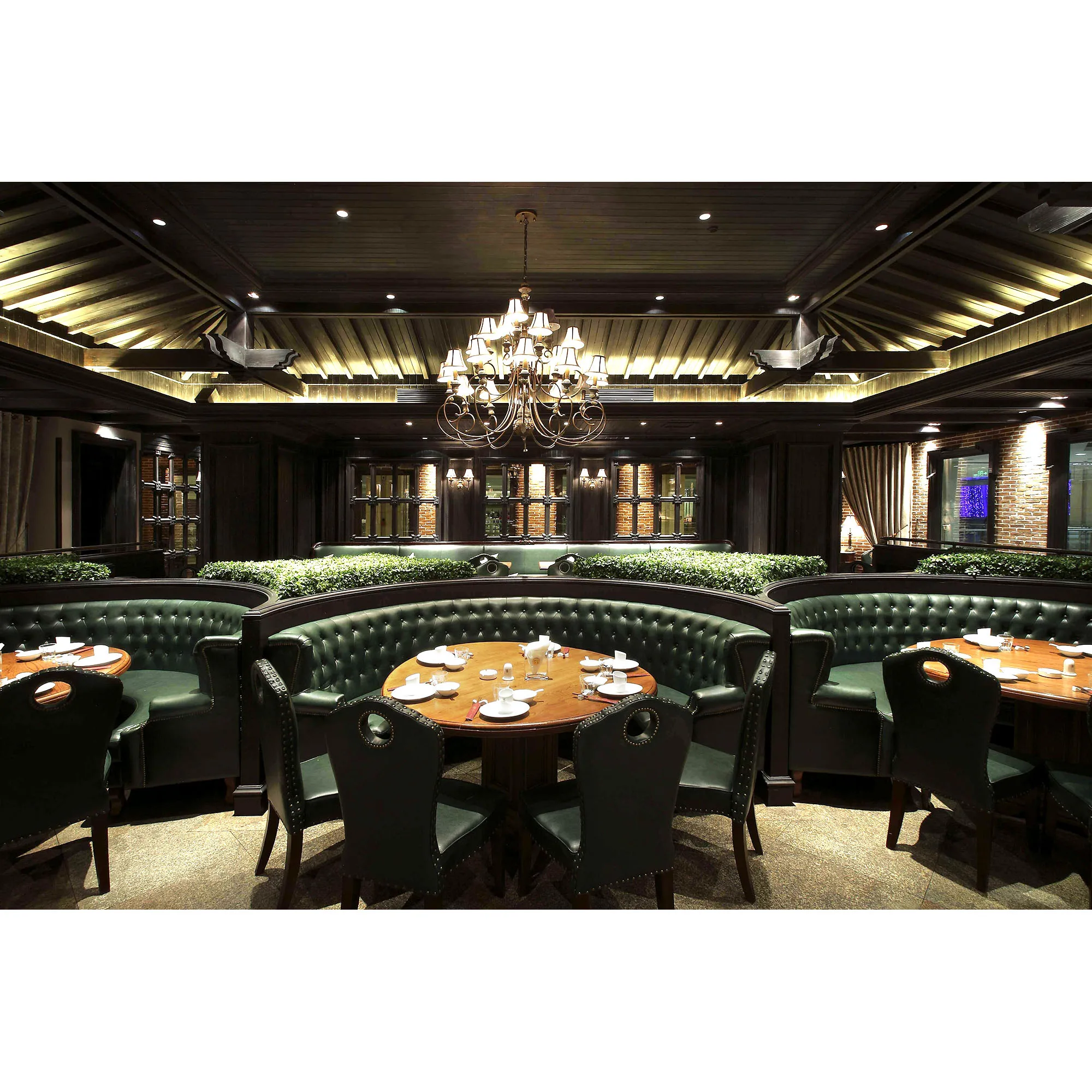 American style semicircle curved PU booth sofa seating for night club