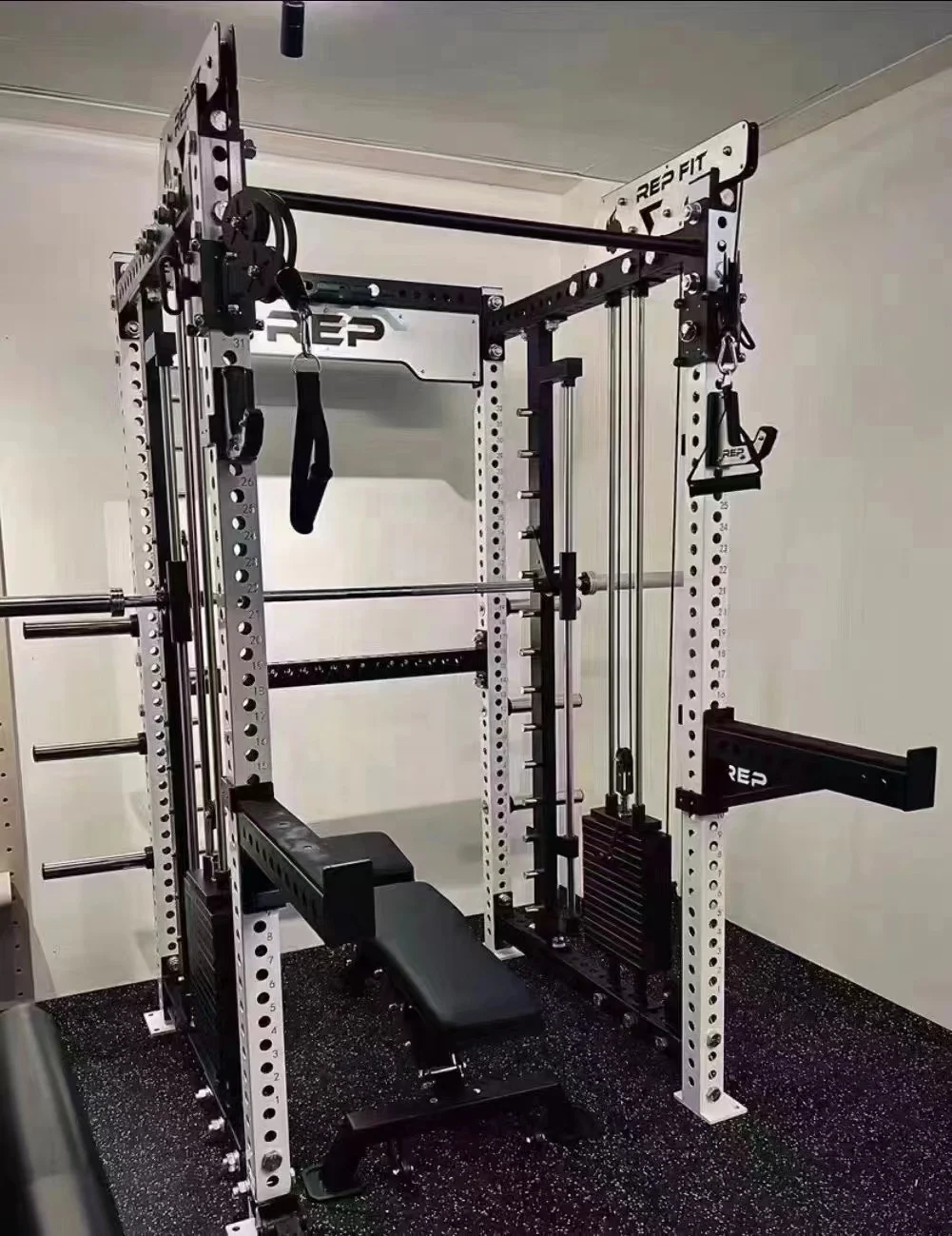 Gym Fitness Equipment Dual Cable Pulley Crossover Machine Power Cage Smith Training Functional Trainer Machine For Sale