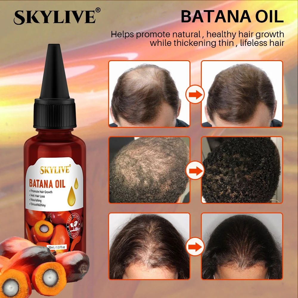 Hot New Product Organic 60ml 100% Raw Natural Batana Hair Oil Strengthen Hair Repair Damage Hair Eyelash Growth Batana Oil