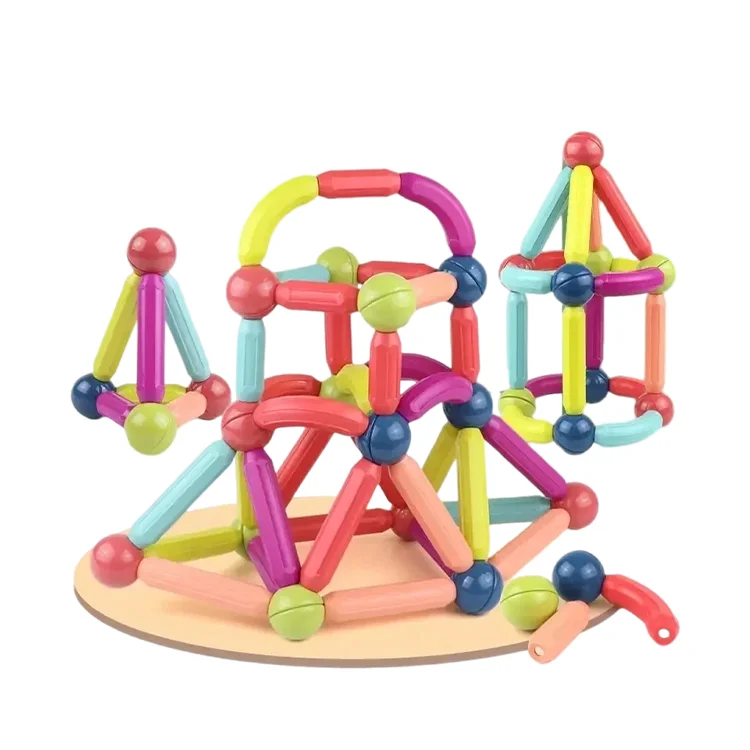 Children Magnetic Building Blocks Set 3d Magnet Rods Stick And Balls Game Toys Magnetic Building Stick