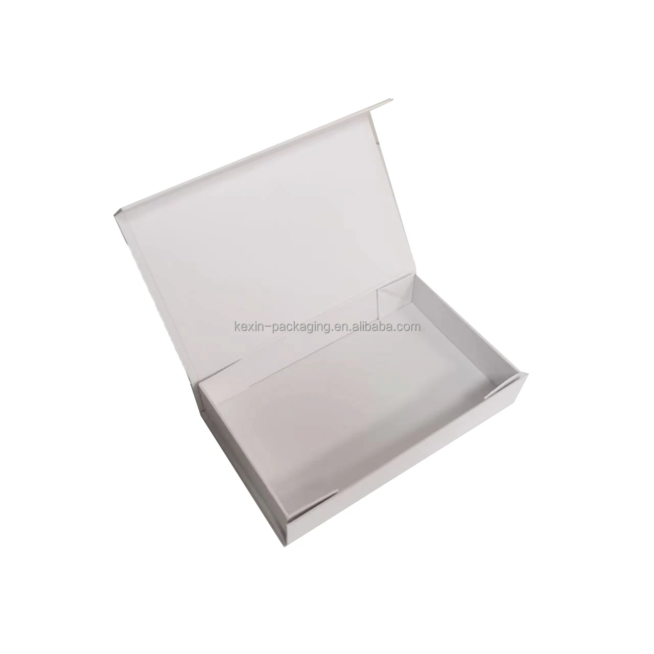 Custom Luxury Apparel Packaging Boxes Paperboard Clothes/shoes White Matte Magnetic Gift Box With Ribbon