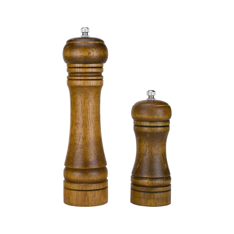 Salt and Pepper Grinder Set, Pepper Mill Kit Manual Wooden Rotor with Adjustable Coarseness, Tableware Gifts