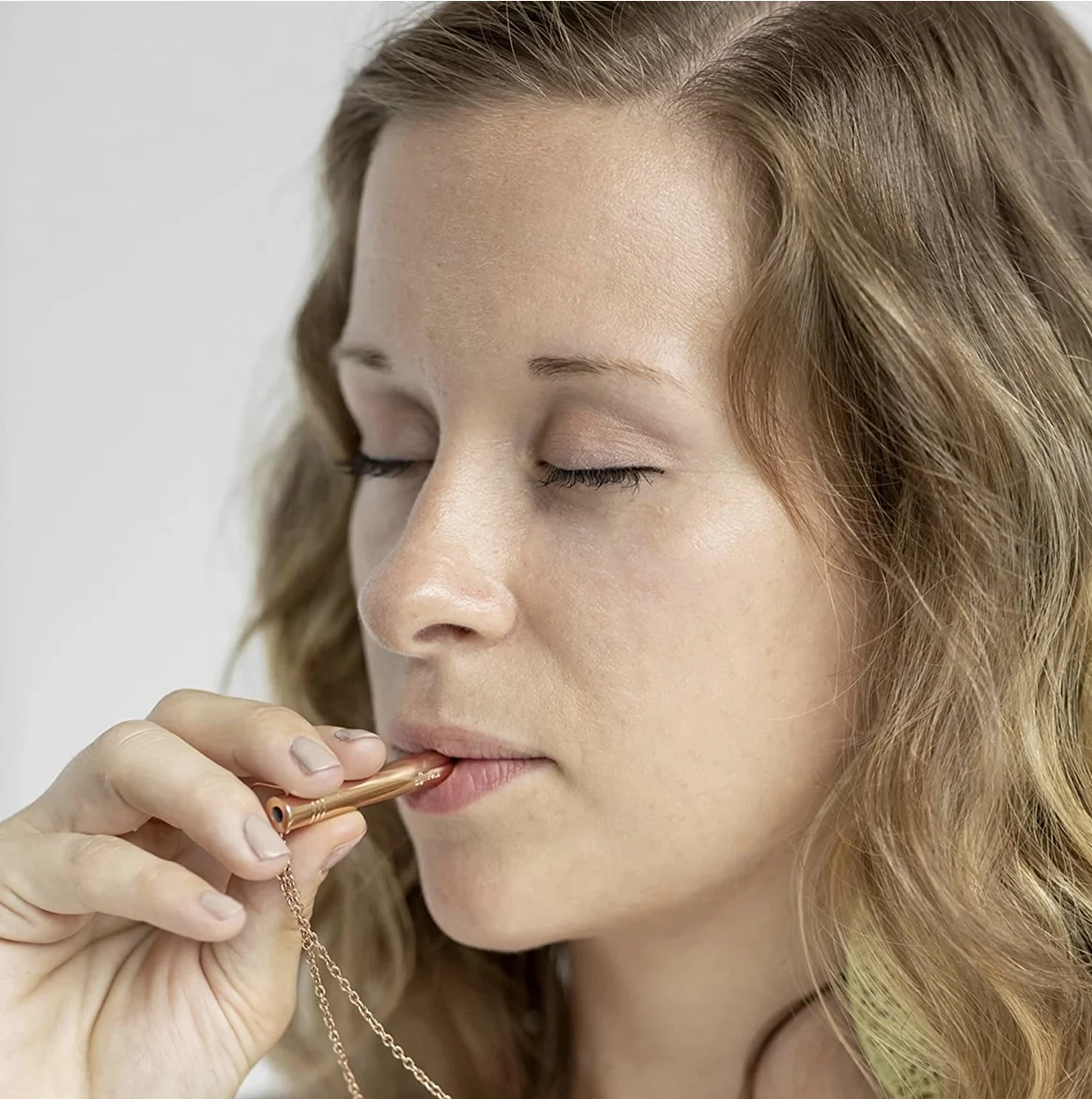 Customized Breathwork Tool Whistle Necklace Natural Calming Relief Meditation Stress Anxiety Relief Mindful Breathing Necklace