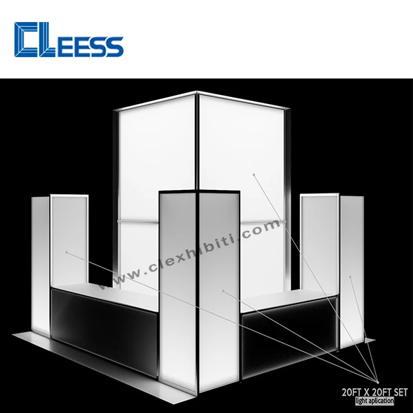 Custom Big Beauty Exhibition Booth Displays Arch Type Modular Movie Posters Light Box Display