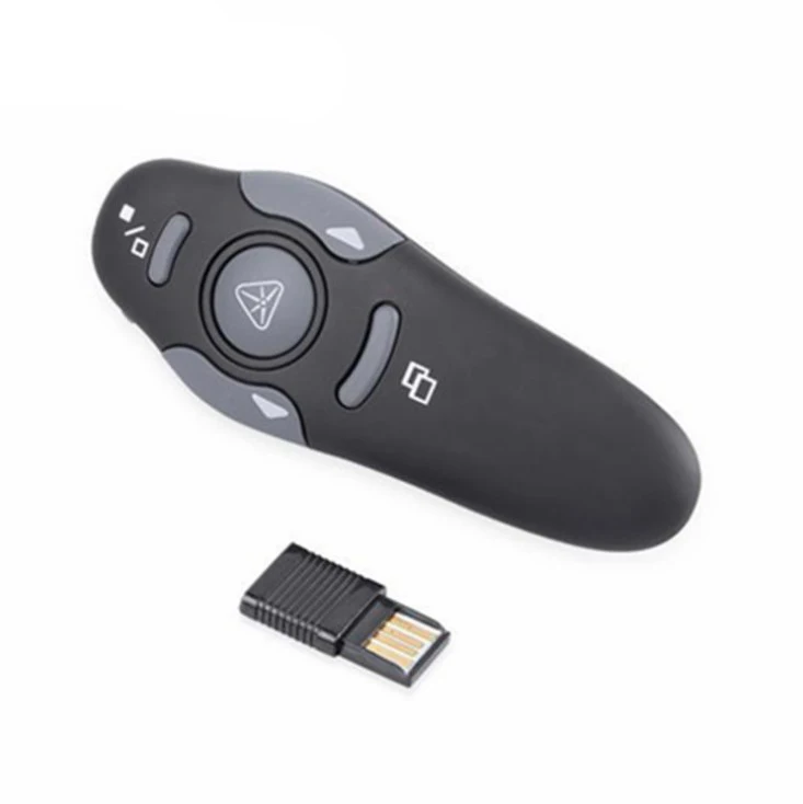 Custom logo 2.4g high power Wireless remote red laser pointer presenter for USB remote control Ppt presentation