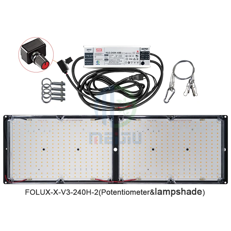 Meijiu 240W UV IR LED Grow Light For Complete Kit Mushroom Grow Tent, Samsung LM301H Mix 660NM 730NM Grow Light Grow Tent