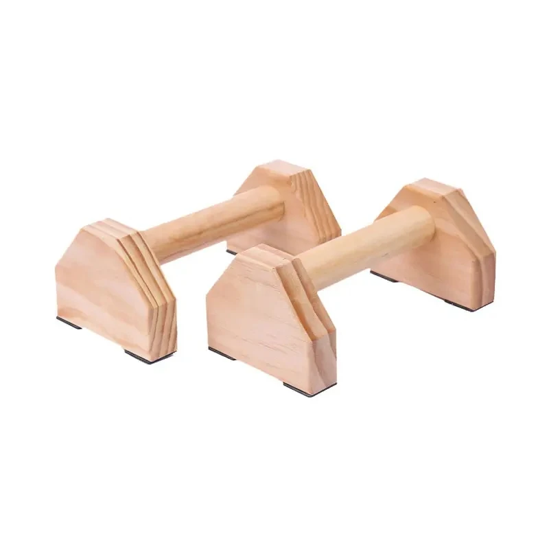 Wooden Calisthenics Push Blocks Home & Gym Usage Hatand Push-Up Stand Bars with Handles Strength Training Equipment