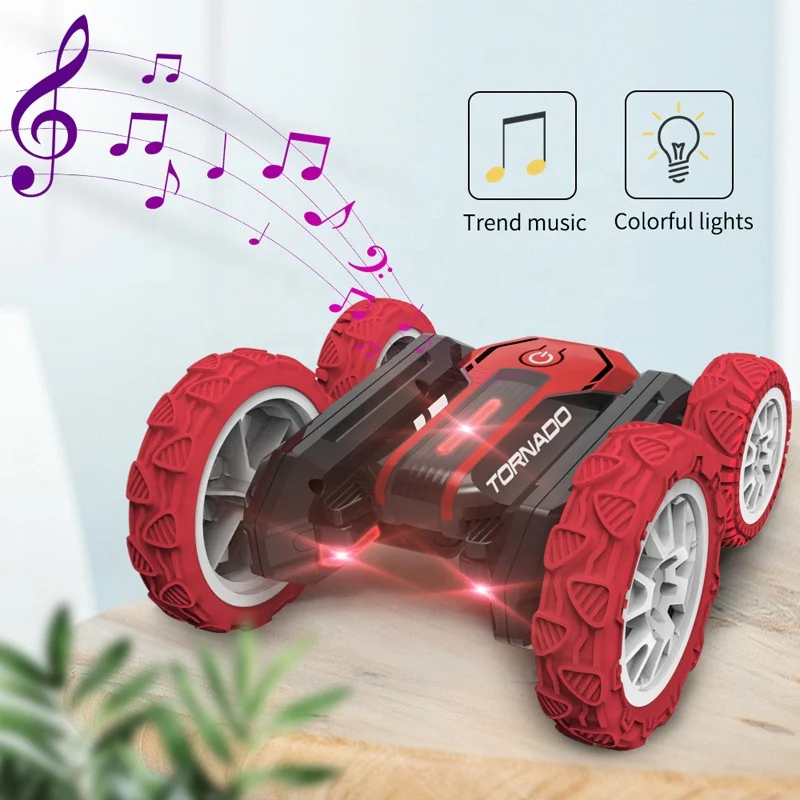 Double Sided 360 Degree Rotating Remote Control Toys Car With Battery , gesture RC Stunt Car For kids