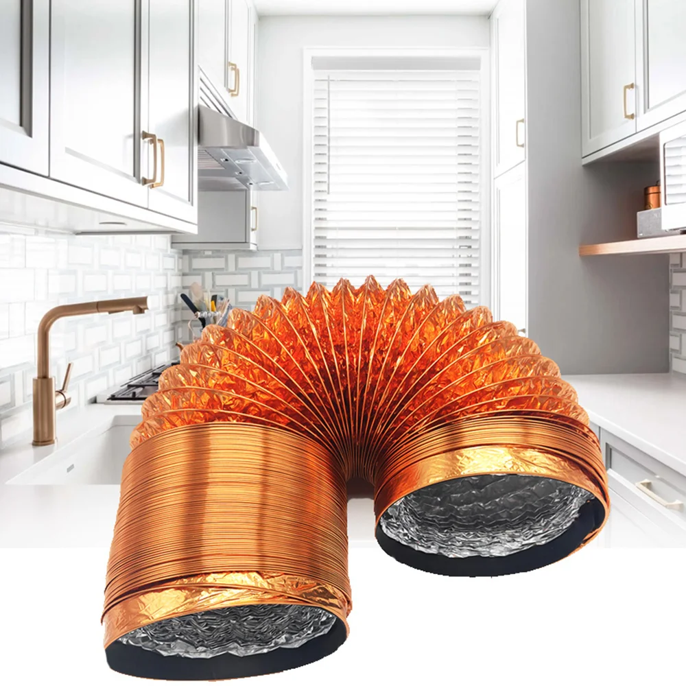 Алюминиевая фольга гибкий воздуховод для вентиляции воздуха выхлопной шланг сушилка вентиляционный огнестойкий