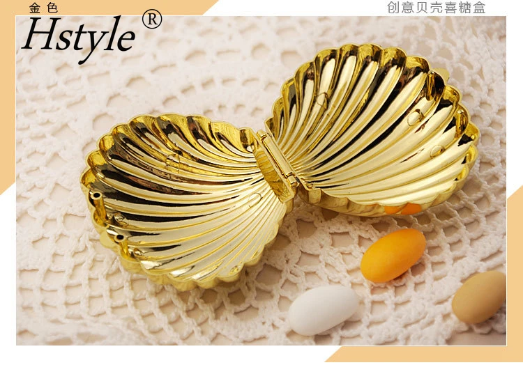 Shell Candy Boxes Plastic Mini Sea Shells Party Treat Candy Box Wedding Party Accessories Decorations Candy Supplies Gifts PB118