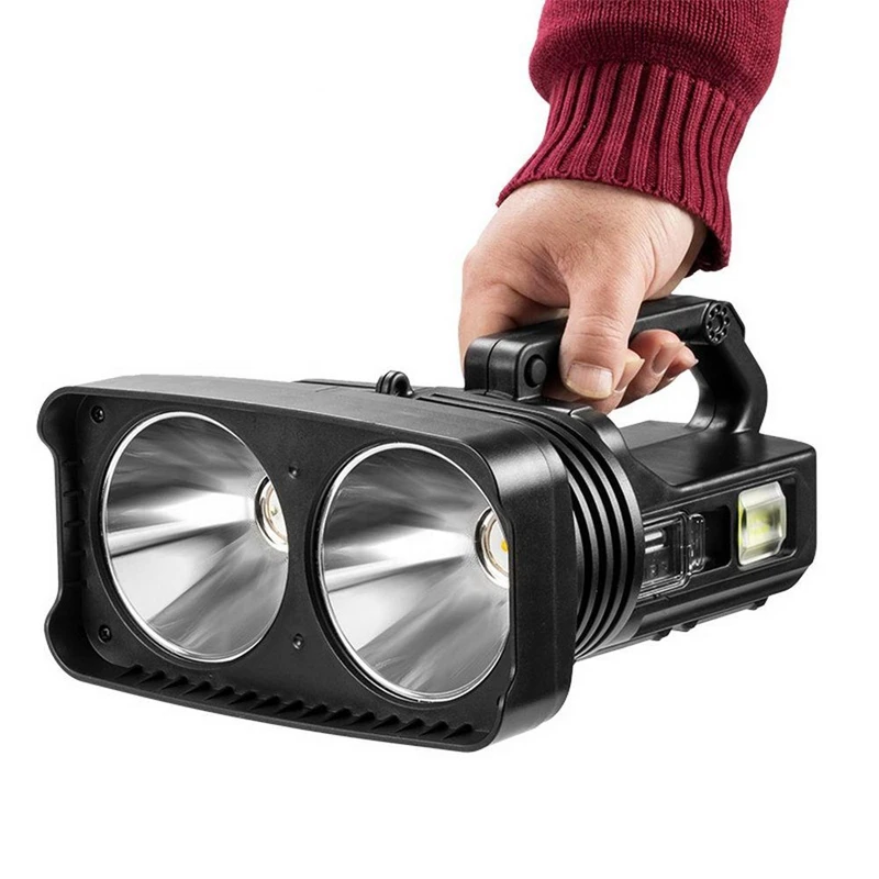 Новый XHP50 с двумя головками портативный прожектор Type-C зарядка желтый белый свет боковым светом сильный Прожектор