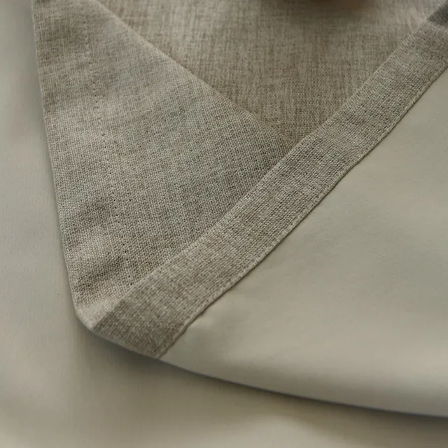 factory supply 280cm width 100% polyester cationic linen look blackout curtain fabric