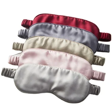 High quality Private Custom Logo Hotel Travel Wedding Gift Soft Silk Satin Eye Sleep Mask