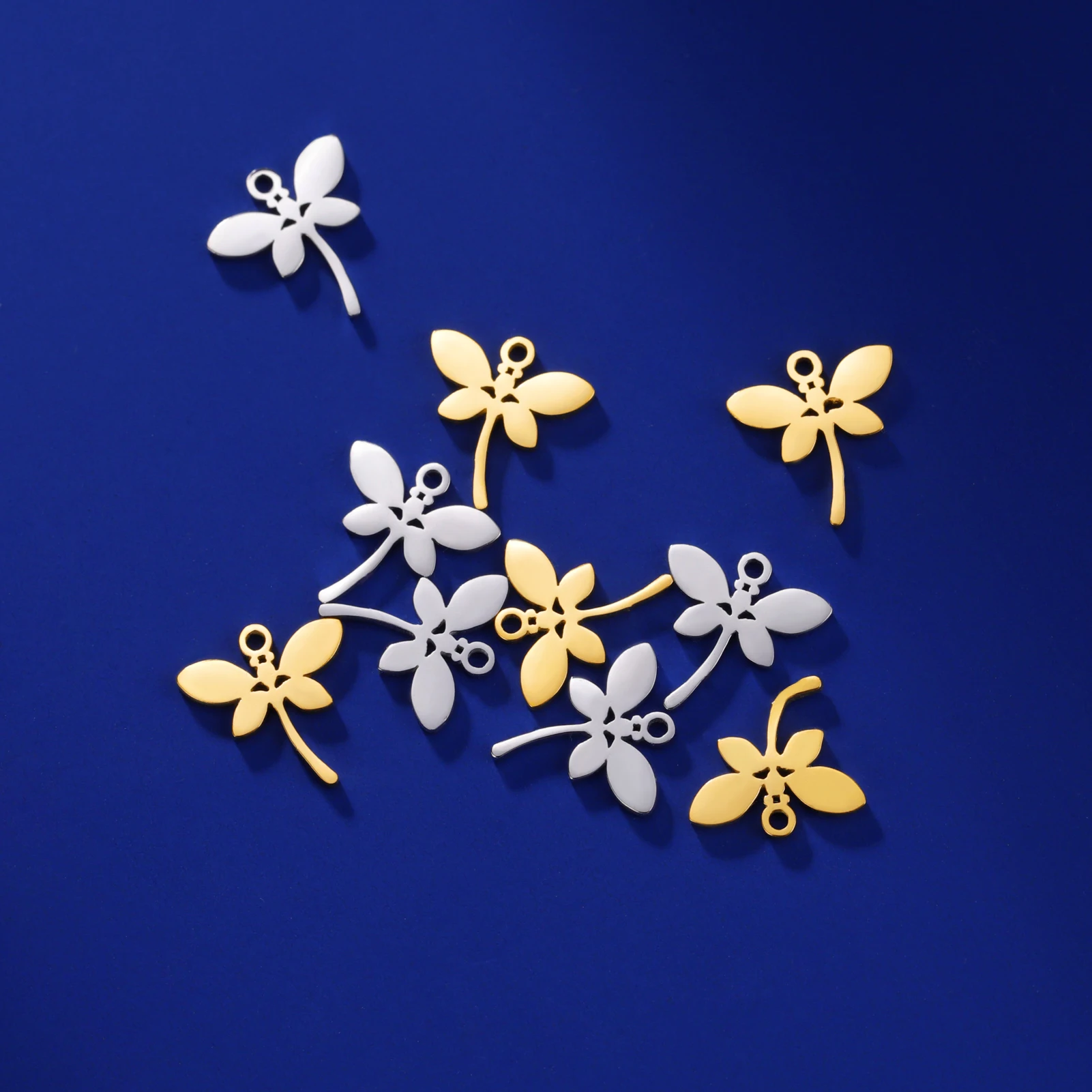 Wholesale Stainless Steel Animal Charm Mini Butterfly Simple Pendant For Jewelry Marking Gold Plated Accessories For Necklace
