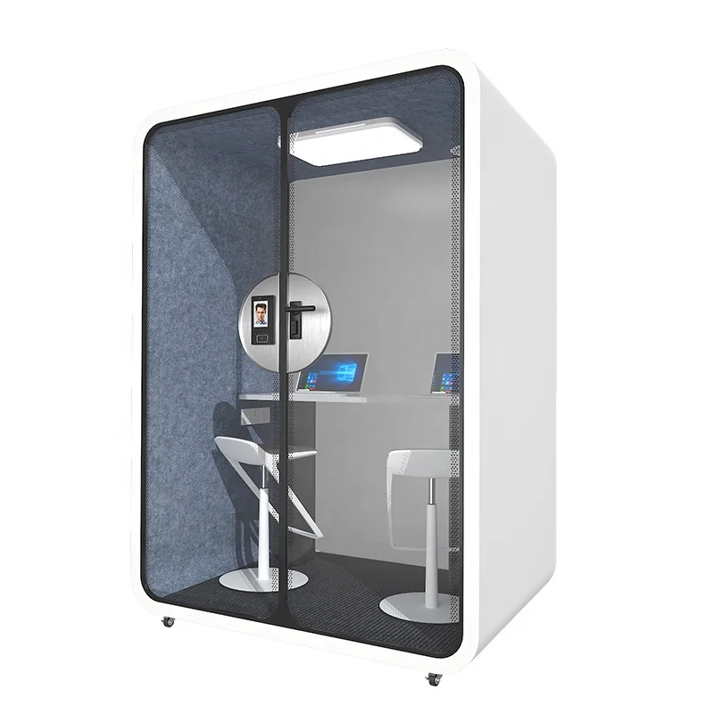 Customized Monitor TV Portable Soundproof Room Meeting Office Pod Acoustic Prefab Phone Booth Indoor Container  Cabinet