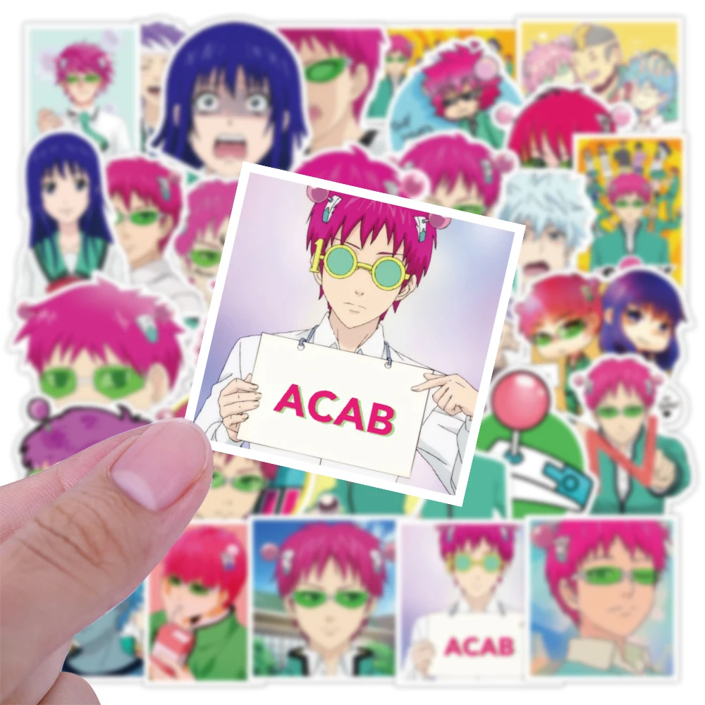 50 pieces/bag of Anime Saiki k graffiti movie stickers/mobile phone computer water bottle vinyl waterproof stickers