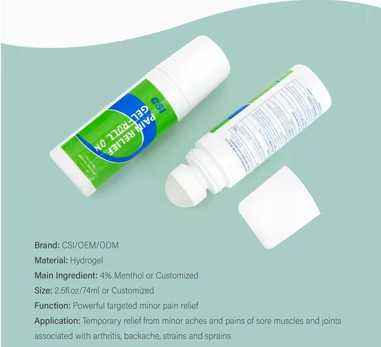 CSI Strength Healing Back and Knee Aches Relaxing Massage Gel Roll-on Topical Analgestic for Sports Athletics