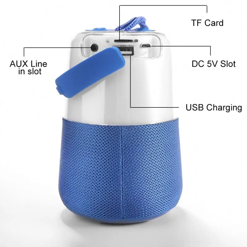 TG168 USB Player Waterproof  Speaker Super Quality Portable Outdoor Wireless Speaker With LED