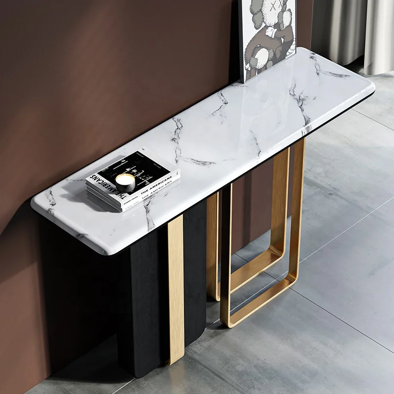 Мебель Foshan из нержавеющей стали китайский консольный стол кованая железная консоль с мраморной