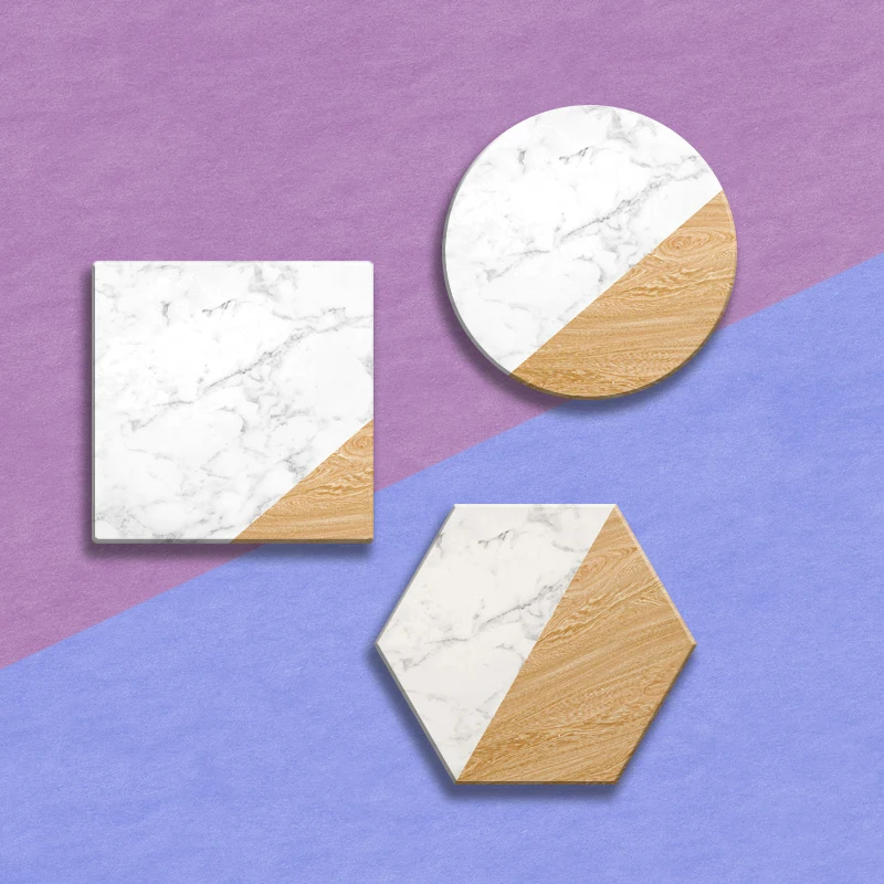 Custom Patterns Fast Water Absorbent Diatomite Coaster Diatomaceous Earth Cup Coaster