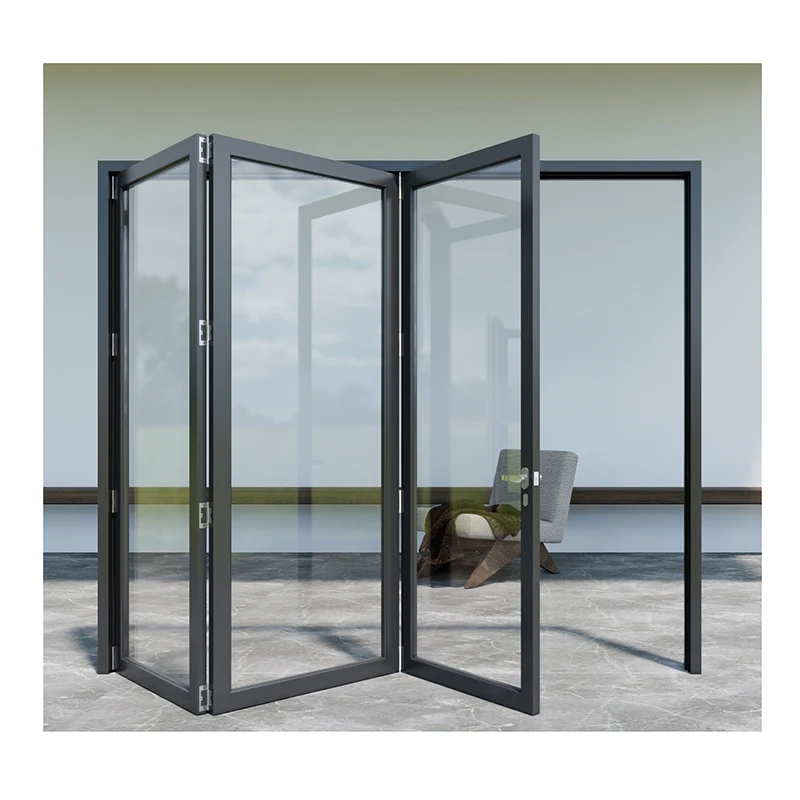 High Repurchase Glass Doors Interior Bi-folding Aluminum Doors Folding Glass Door