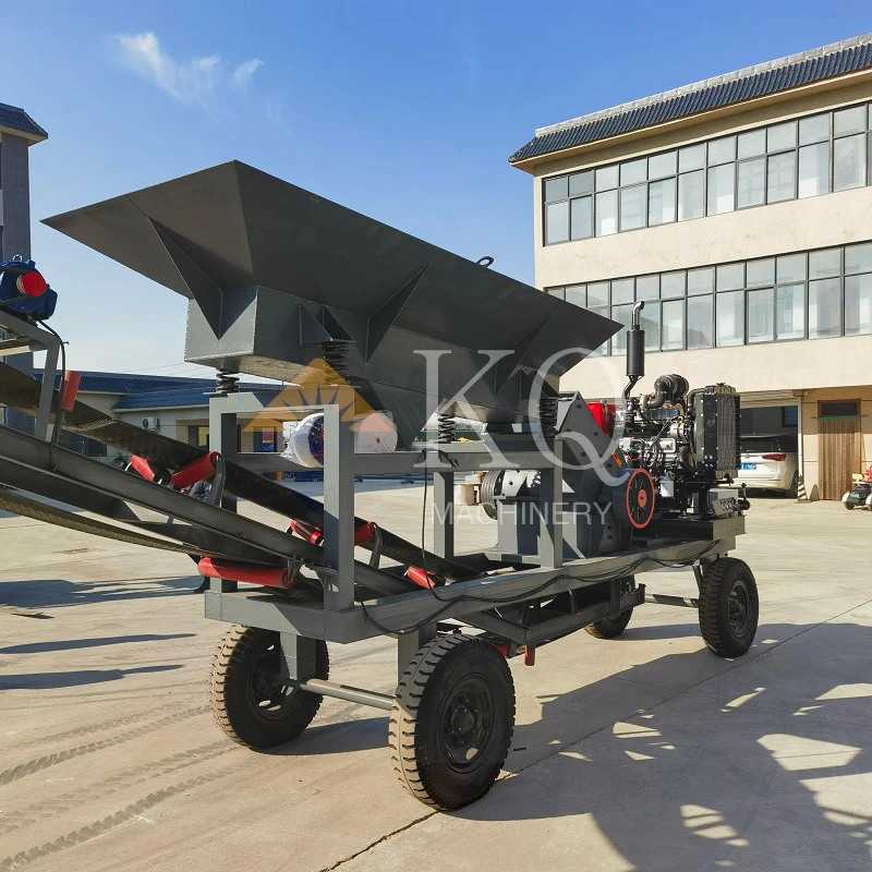 Small And Medium-Sized Electric Or Diesel Glass Ore Hammer Crusher Mobile Hammer Crusher For Sale