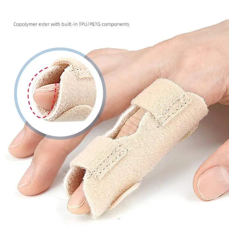 Finger retainer with self-adhesive adjustable fixed finger protective cover