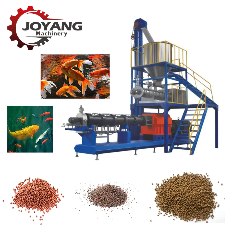 150-2500 kg/hr High Protein Shrimp Crab Feed Extrusion Plant Floating Sinking Fish Food Pellet Extruder Machine