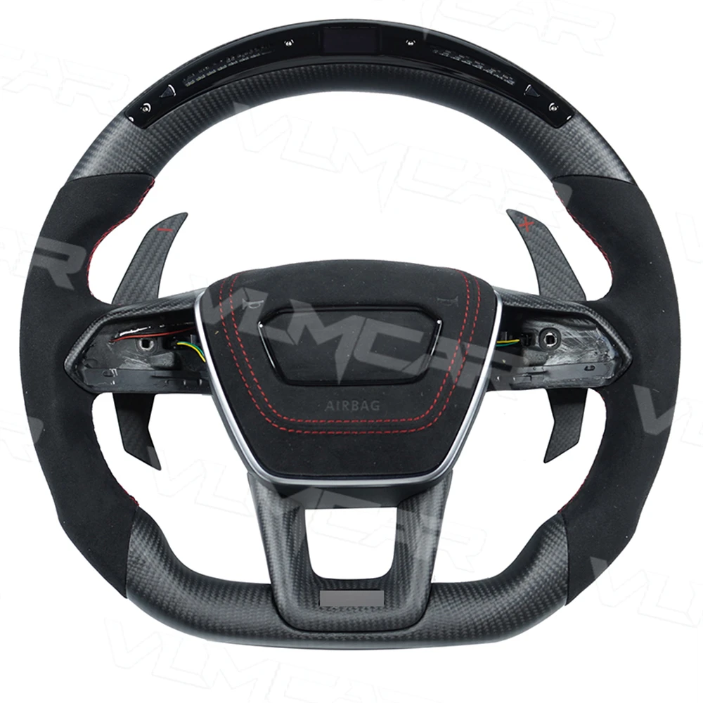 Customize steering wheel led carbon fiber car steering wheel Fit For Audi Q7 Q5L Q3 Q8 RSQ3 RSQ5 RSQ8 Q5 A3 A4 A5