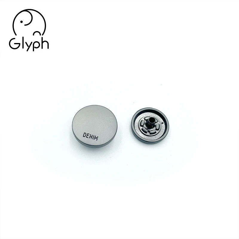 Custom zinc alloy clothings denim buttons for jeans