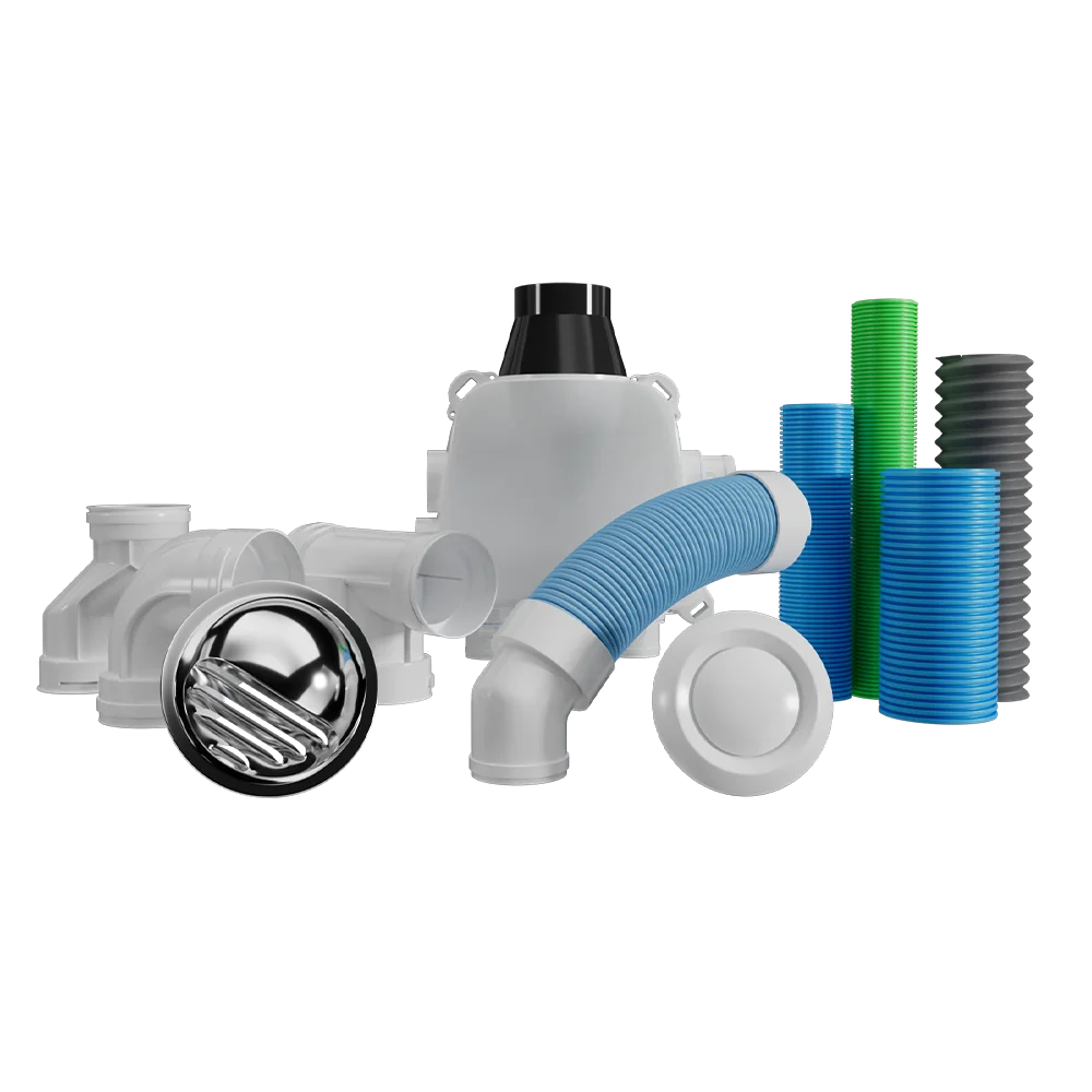 High-Pressure HVAC System Accessories Ground Air-Supplying Tuyere Flat Tubes AC Fittings & Inlets for MVHR & CMV Systems