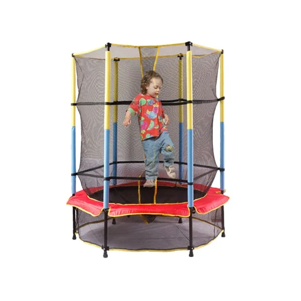 Factory Hot Sale Portable Foldable Kids Mini Exercise Fitness Trampoline With Safety Net