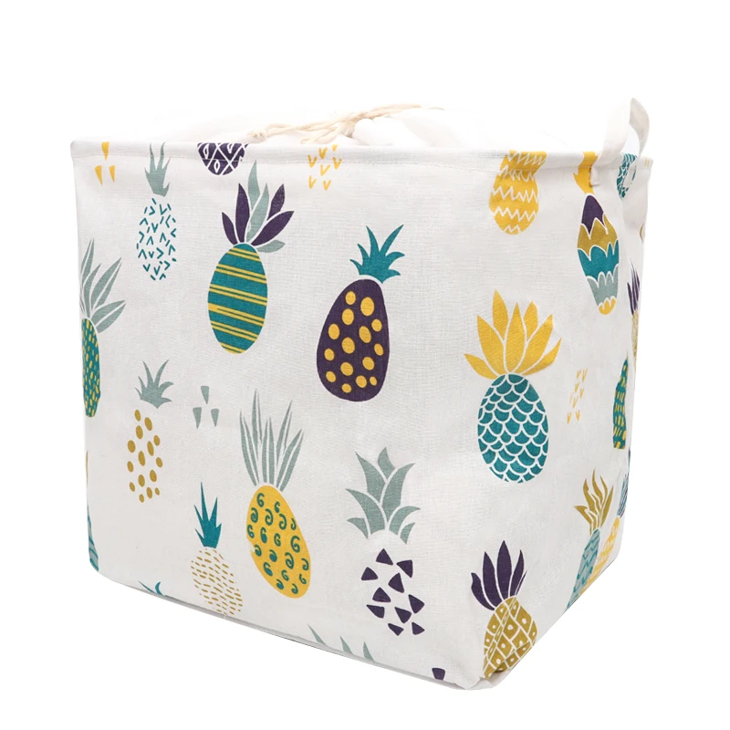 Cotton Laundry Basket Bins With Handles,Laundry Basket Kid Toy Storage Boxes Bin Organizer