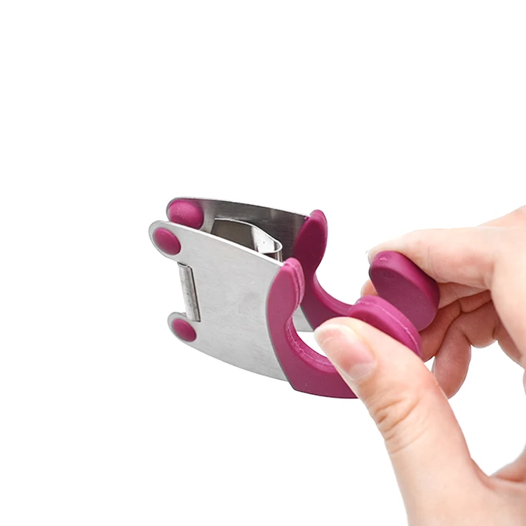 Food grade reusable anti-scald stainless steel pot edge clip silicone bracket spoon rack kitchen tools