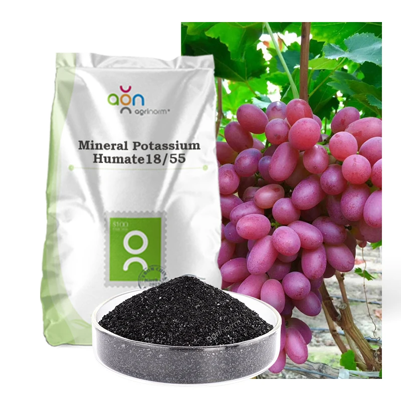 Agricultural use fertilizers chemical potassium humate 55% humic acid 18% fulvic acid