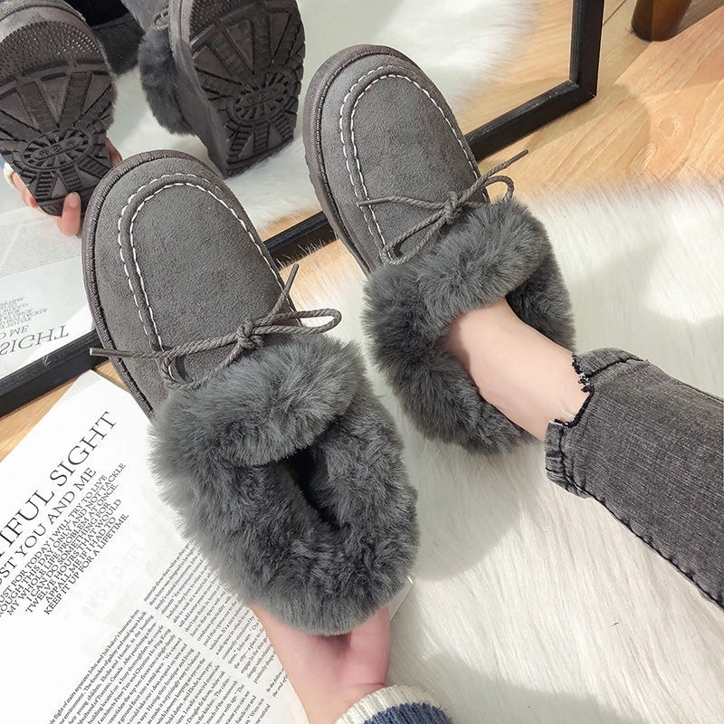  Популярные зимние и весенние туфли IG из искусственной кожи пушистые меховые на плоской подошве теплые женские ботинки в