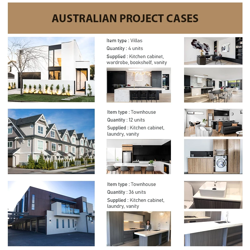 Prodeco Cupboards Furniture Small Design Aluminium L Shape Hanging Cabinet Kitchen Unit Cabinet Luxury for Project