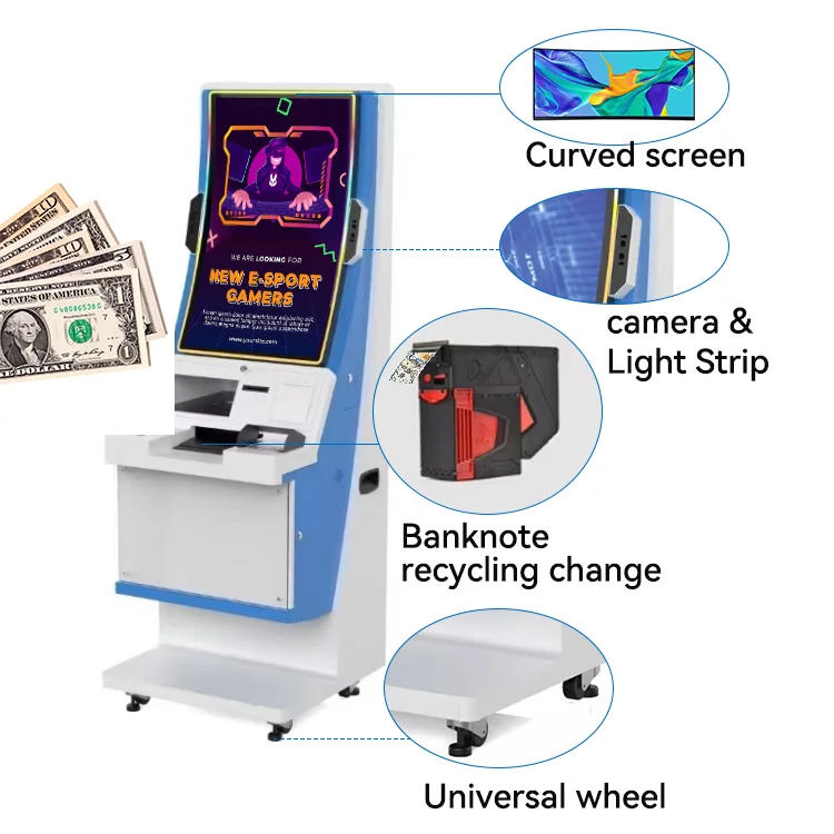 32 43-Inch Curved Multi Game Cabinet Newest American Amusement Skill Machine Fusion Games Vertical Metal 220V Arcades VGA
