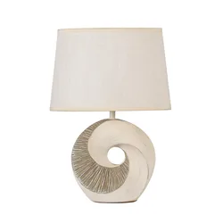 Modern contemporary table lamps fabric drum shade art decor ceramic bedside nightstand lamp 360 lighting