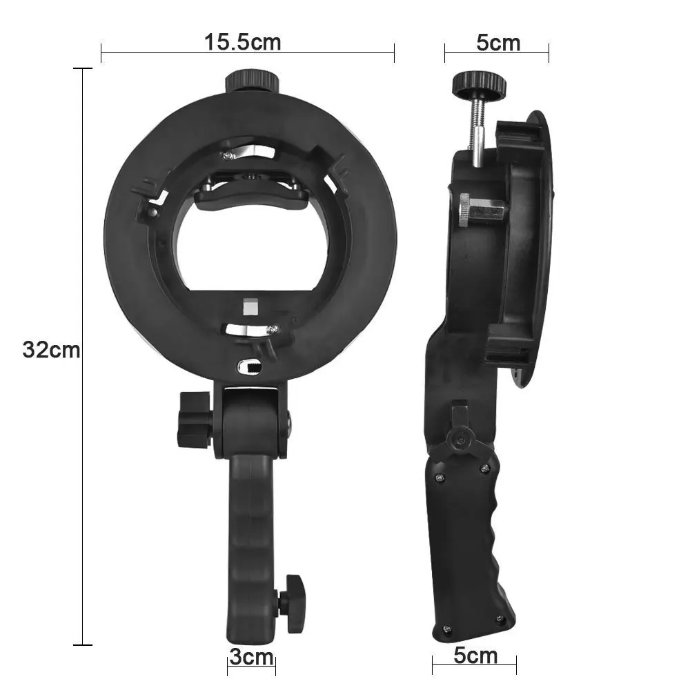 Kaliou Photography Portable S-type Bracket Stable Bowens S Mount Holder for Speedlite Flash Softbox Photo Studio Umbrella Mount