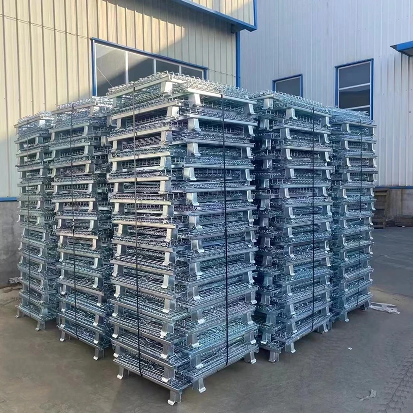 Складной Поддон Для Хранения 800*500*540 мм Сетчатый Контейнер из проволоки передвижная