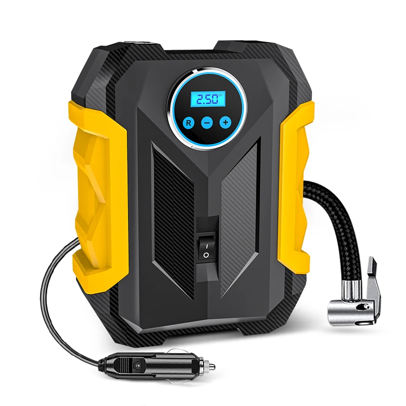 Portable 12V Electric Air Compressor Mini Car Tire Inflator with Tire Pressure Monitor Dropshipping Car Tyre Inflator
