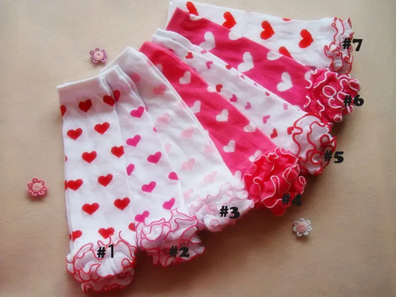 Fashion Valentine Baby Leg warmer Pink Black Toddle Leg warmers Heart Printed Infant Leg warmer For Baby Girls Boys